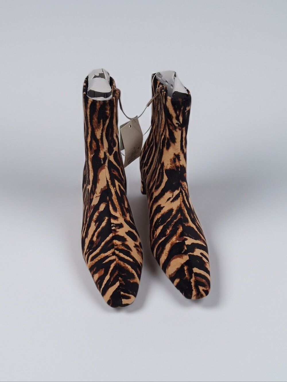 & Other Stories Tiger-Print Pointed Ankle Boots - Brown/Black